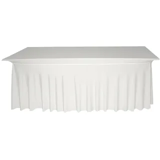 Gastro Uzal rechteckige Deluxe-Tischhusse (Weiß, 80x180cm)