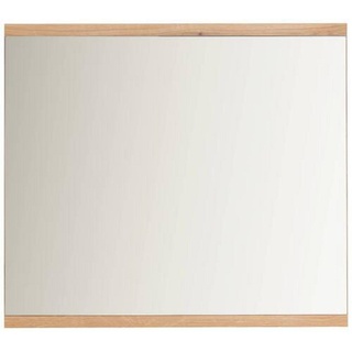 home24 Wandspiegel, Eiche, Glas, Holzwerkstoff, rechteckig, 85x75x2 cm, waagrecht montierbar, Spiegel, Wandspiegel