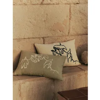 Plaids ferm LIVING, Grün, für Wohnzimmer, Stoff / Textil - 60 - 40