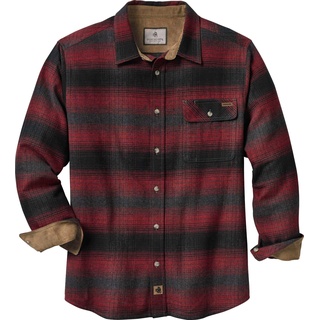 Legendary Whitetails Men's Buck Buck Camp Flannel Shirt, Long Sleeve Plaid Button Down Casual Shirt for Men, with Corduroy Cuffs, Fall & Winter Clothing, Cabin Fever Plaid, X-Large .