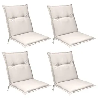 Beautissu Niederlehner Auflage 100 x 50 x 6 cm beige 4-tlg.