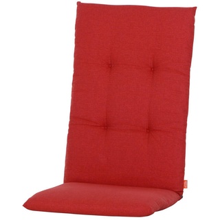 Siena Garden Sesselauflage, Rot, Textil, Uni, Füllung: Schaumstoff, 48x6x120 cm, hochwertige Qualität, für den Außenbereich geeignet, Outdoor-Kissen, Hochlehner-Auflagen