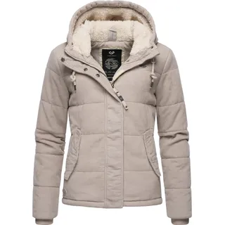 Cordjacke RAGWEAR "Wuggys", Damen, Gr. S (36), beige (ecru), Obermaterial: 100% Baumwolle. Futter: 100% Polyester. Wattierung: 100% Polyester, bequem hüftbedeckend, hoch geschlossener Ausschnitt, Ärmel ohne Ärmelschlitz Rippstrickbündchen, Jacken, Stylische Damen Kordjacke mit flauschigem Innenfutter
