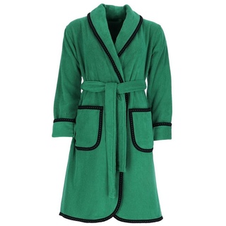 Vossen Damenbademantel Damen Bademantel mit Schalkragen Limbo, Baumwolle, hohe Markenqualität grün XS 32/34