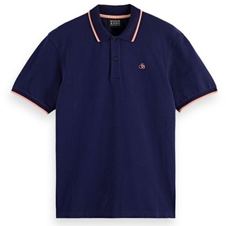 Scotch & Soda Poloshirt Herren Poloshirt - Tipping Polo, Kurzarm blau L