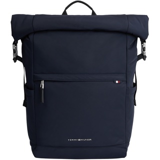 Tommy Hilfiger Herren Rucksack Rolltop Backpack Handgepäck, Blau (Space Blue), Einheitsgröße