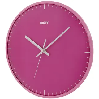 Unity-Wanduhr, Galaxy-Kuppellinse, Rosa, Silent Sweep, 30 cm