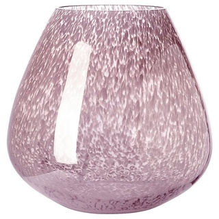 Fink Dekovase Vase NICOLA - braun/weiß - Glas - H.32cm x Ø 33cm, Mundgeblasenes Glas braun
