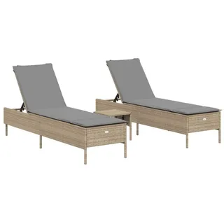 vidaXL Sonnenliege 55 x 0 x 97 cm Beige
