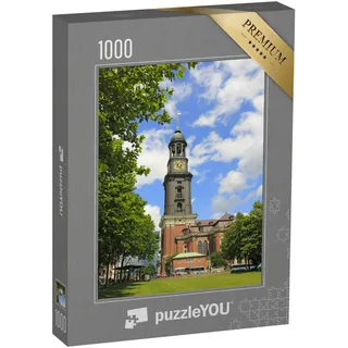 puzzleYOU: Puzzle 1000 Teile „Hamburger Michl, Deutschland, Europa“