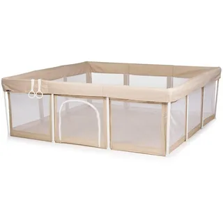 Chipolino Laufstall Easy 180 x 180 cm Tasche, 2 Ringe, faltbar, Schlupfloch beige