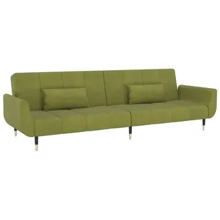 Helloshop26 - 2-Sitzer-Schlafsofa ausziehbares Gästebett Wohnzimmer-Tagesbett klappbar für den Innenbereich mit zwei Kissen 02_0019458