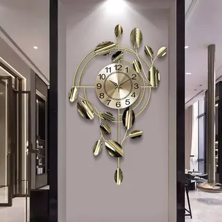 Wohnzimmer Wanduhr, Wanddeko, Moderne Einfache Mode Kreative Große Wand Uhr, Stille Batterie Betriebene Metall Uhren, Für Haus, Schlafzimmer, Esszimmer, Küche, Wand 3D Kunst Dekor, 30*17 Zoll
