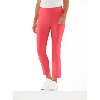 Webhose CLASSIC BASICS, Damen, Gr. 22, Kurzgrößen, pink (grapefruit), 72% Viskose, 25% Polyamid, 3% Elasthan, unifarben, 7/8-Länge, Hosen