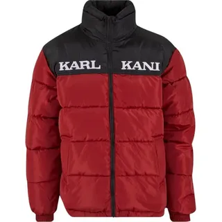 Karl Kani Herren Retro Essential Puffer Jacket XL - Schwarz/Rot - 188