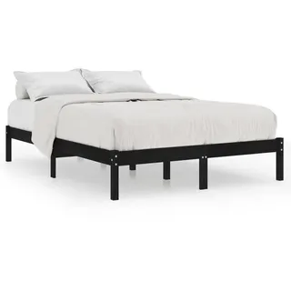 vidaXL Massivholzbett 200 x 200 cm Schwarz