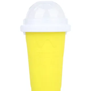 400 Ml Gelber Silikon-smoothiebecher, Schnellkühlender Eiswürfelbecher, Formbarer Becher Für Sommerliche Eisgetränke