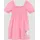 Kurzes Kleid mit und Smok-Detail pink 140