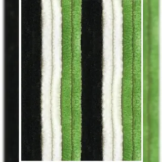Arsvita Flauschvorhang 100x220 Unistreifen schwarz - grün - weiß