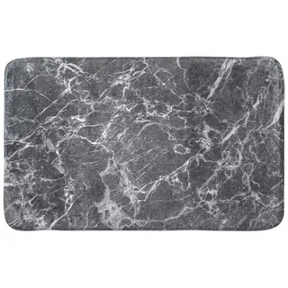 Sanilo Badematte Marmor Grau, rutschhemmend, waschbar, schnelltrocknend, Polyester, rechteckig, sehr weich, hochwertig & modern, 50 x 80 cm oder 70 x 110 cm grau rechteckig | 70 cm x 110 cm