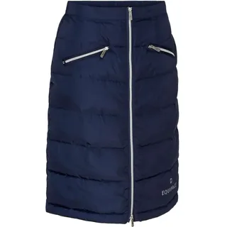 RL24 - Thermoreitrock Eleri von Equipage | Winterrock wasserabweisend & atmungsaktiv | Thermorock mit Polsterung | Warmer Damen Rock | Stepprock in Navy (Blau) | Reitbekleidung in Größe XL - XL