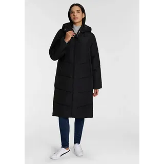 ONLY Steppmantel ONLMEGAN LIFE LONG PUFFER COAT CS OTW verdeckter Zipper, Reißverschlusstaschen, winddicht schwarz XXL (44/46)