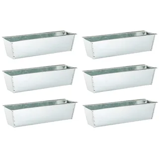 Meinposten Pflanzkästen für Palette Paletten Pflanzkasten Palettenbeet Blumenkasten Kästen (Zink Kästen, 6 Stück)