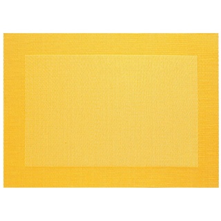 Platzset, Tischset gewebter Rand gelb 46 x 33 cm, ASA SELECTION gelb
