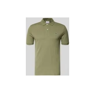 Slim Fit Poloshirt aus reiner Baumwolle, Oliv, L