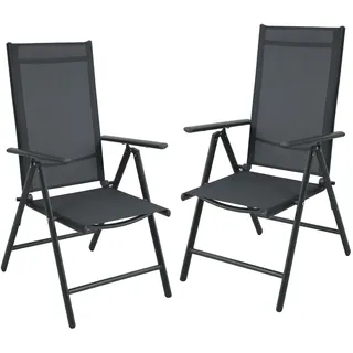 Svita Campingstuhl 2er Set Schwarz