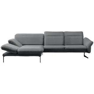 Himolla Ecksofa, Hellgrau, Metall, 4-Sitzer, Ottomane links, L-Form, 299x203 cm, Blauer Engel, Goldenes M, Made in Germany, Emas, Typenauswahl, Lederauswahl, Stoffauswahl, Sitzqualitäten, seitenverkehrt erhältlich, Hocker Rücken echt, individuell planbar, Wohnzimmer, Sofas & Couches, Wohnlandschaften, Ecksofas