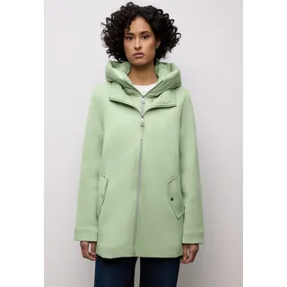 Steppjacke STREET ONE, Damen, Gr. 34, grün (bright pistachio), Stoff, Obermaterial: 73% Polyester, 21% Viskose, 6% Elasthan. Futter: 100% Polyester. Kapuze: 100% Polyester, unifarben, comfort fit normal, ohne Ausschnitt, normaler Saum, Jacken Steppjacke, mit Kapuze