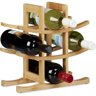 Relaxdays Weinregal 14,5 x 30 x 30 cm Natur