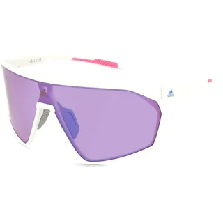 adidas Sport SP0073 Unisex-Sonnenbrille Vollrand Quadratisch Acetat Spritzguss-Gestell, weiß