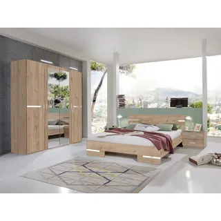 freiraum Schlafzimmer-Set Anna, in ARTISAN EICHE NACHBILDUNG - 254x81x200cm (BxHxT) braun