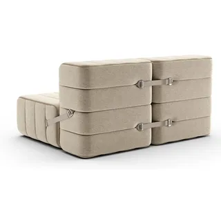 Curt Zweisitzer Modulsofa JET Grau / Beige