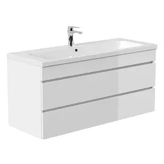 POSSEIK Waschbecken mit Unterschrank FELLINI 120 weiß glanz 120,0 x 48,0 x 58,4 cm