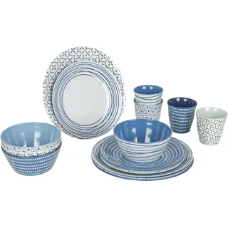 Bo-Camp Mix & Match Campinggeschirr Set 16-tlg. blau