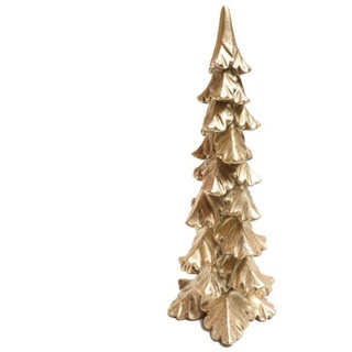 Gestecke Weihnachtsdeko Tisch Deko Tanne Tannenbaum gold modern 1016, PassionMade, Elegante Weihnachtsbaum Dekofigur goldfarben