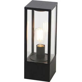 QAZQA Außenleuchte Aluminium 40 cm E27 1 Stück schwarz