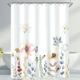 luxuskollektion Duschvorhang Blumen 150 x 200 cm Mehrfarbig