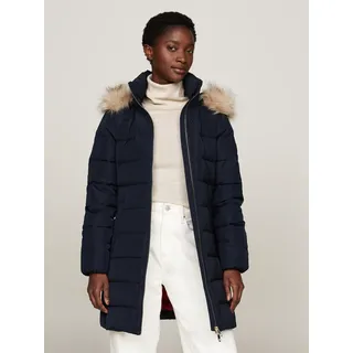 Tommy Hilfiger Heritage DOWN TYRA COAT WITH Fur mit Taschen, blau (desert sky), S - S