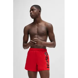 HUGO Badeshorts ABAS seitlich mit großem HUGO Logo-Print rosa L