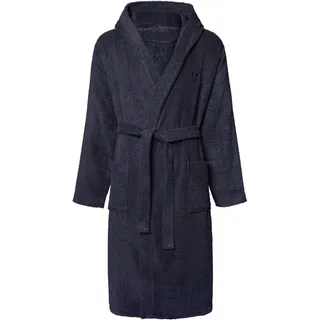 Bademantel mit Kapuze und Gürtel zum Schließen BLAU 2XL