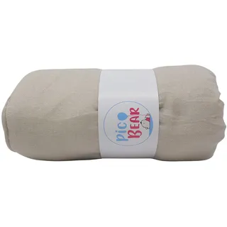 pic Bear Kleines Stillkissen aus Musselin für Unterwegs (Oyster Mushroom) | Mini Stillkissen mit 24 x 20 cm, ideal für Wickeltasche, Kinderwagen, Besuche und den täglichen Familienalltag