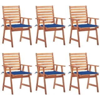 vidaXL Gartenstuhl 62 x 62 x 92 cm blau 6 St.