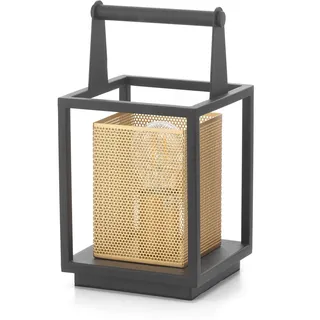 Nachttischleuchte Malik Schwarz/Gold max. 22 Watt