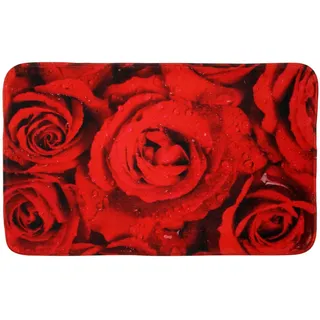 Sanilo Badteppich Rosen rot 70 x 110 cm