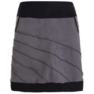 Vishes Minirock Thermorock warmer Damen Winterrock kurz Minirock aus ECO-Fleece Hippie, Goa, Retro Style grau 42-44