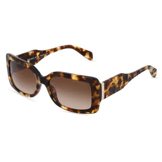 Michael Kors MK2165 CORFU Damen-Sonnenbrille Vollrand Quadratisch Acetat-Gestell, braun